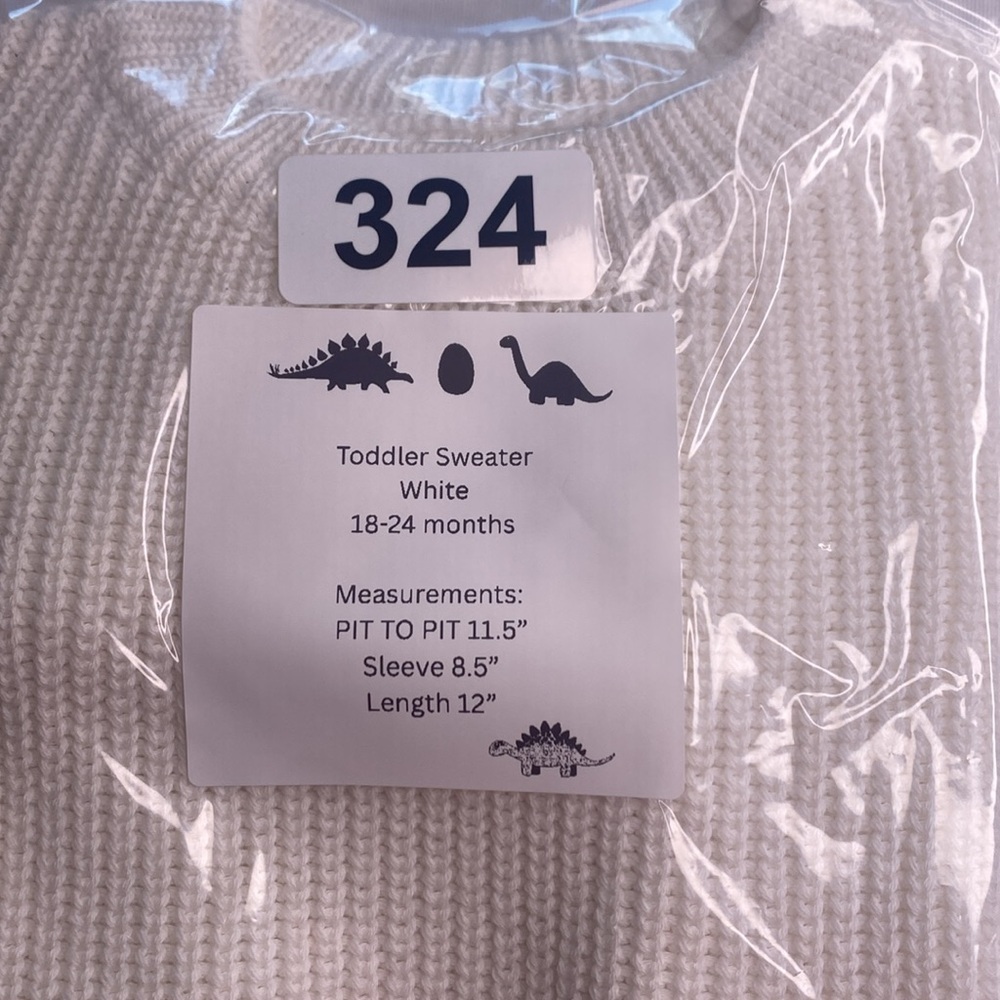 NWOT Toddler Cozy White Knit Sweater Size 18-24 (Girl or Boy) - Picture 6 of 6